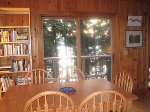 dining room, looking down to lake