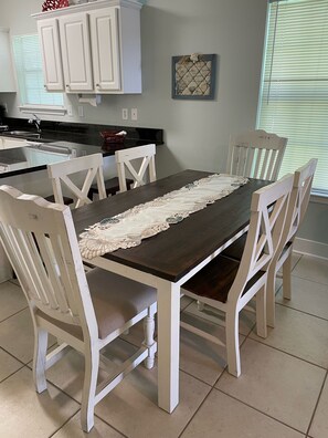 8/22 UPDATE: We have purchased a new dining table and chairs!