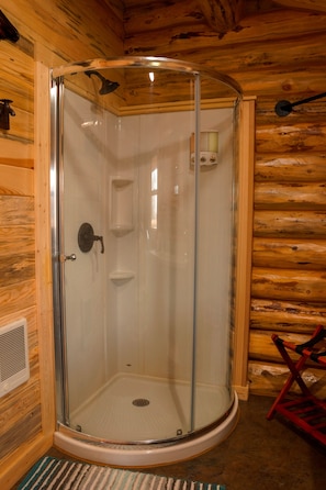 Beautiful 36” glass, corner shower!