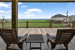 Unobstructed Gulf view from the front porch