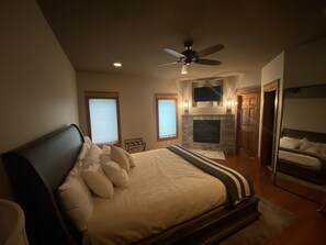 Master bedroom w/ king bed and private bath