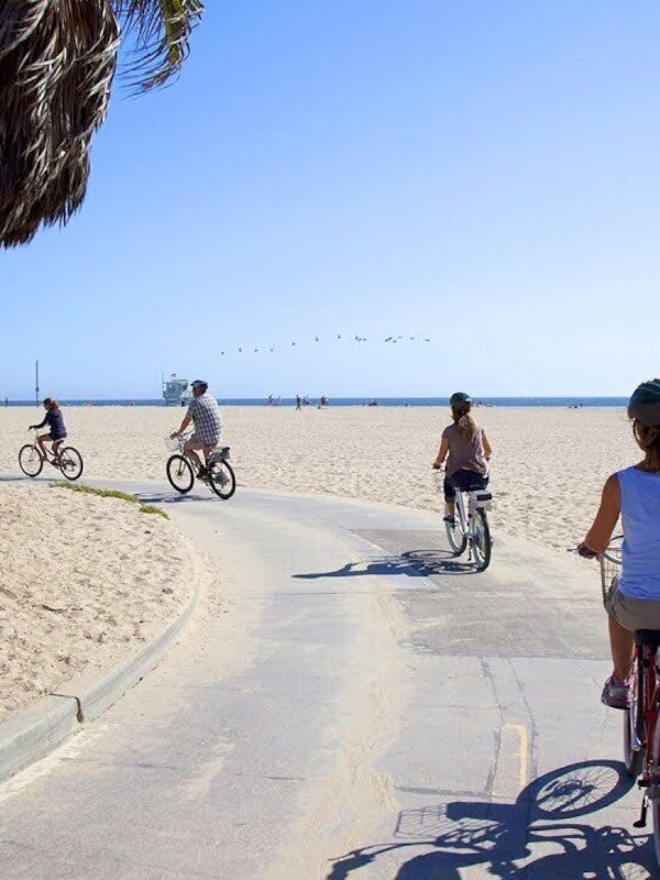 Venice bike path on the beach.