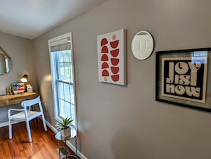 Living room with work space