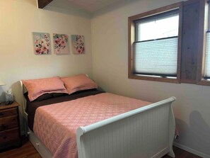 Full size bed with smart TV