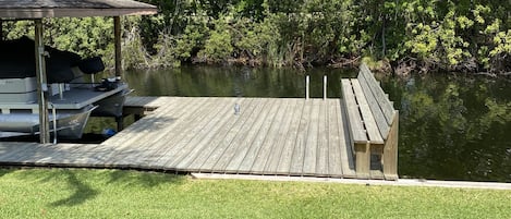 Private dock to fish or launch kayaks from