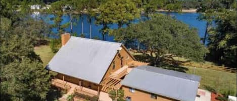 Cabin is building on left, garage is on right and currently not accessible 