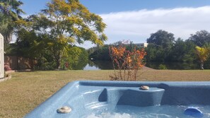 Canal view from the spa