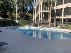 Pool with lounge chairs