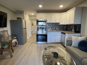 Modern kitchen stocked with everything to cook meals