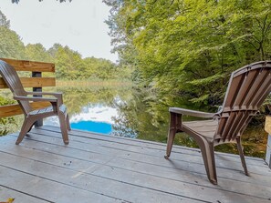 View of our private pond from the deck!