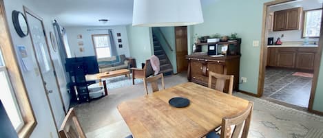 Dining room is perfect for playing euchre!