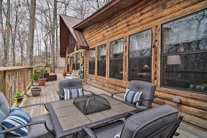 Wraparound Deck | Partially Screened | Mountain Views | Grill | Fire Pit
