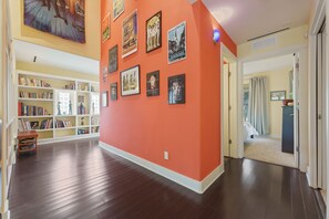 Entry hall with guest room to right