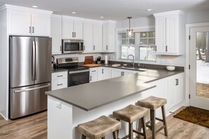 Updated, well equipped kitchen