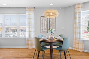 Bright and open dining space