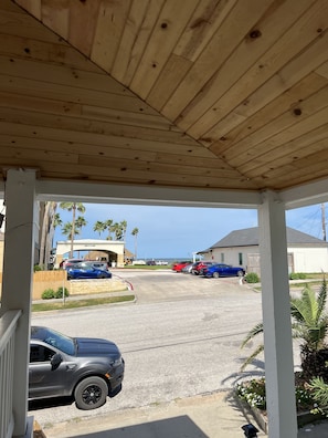 You can see the ocean from the porch
