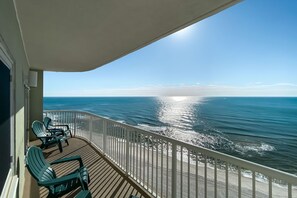Unobstructed ocean views from your private balcony. Experience the tranquility and beauty of the sea from the comfort of your own space.