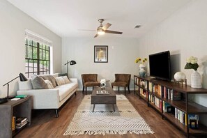 Living room with smart TV