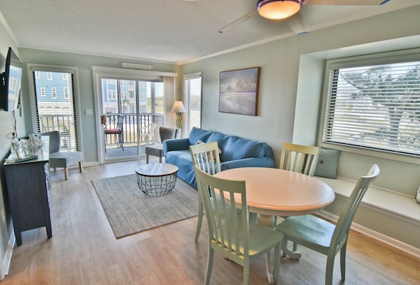 Living area over looking the pool. Condo is on the first floor for easy access.