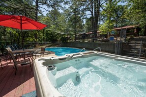 Resort hot tub and pool