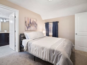 Nap like a Queen in our master's bedroom with queen size bed located on the second flr
