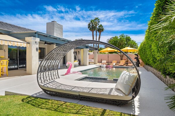 lounge by the pool
