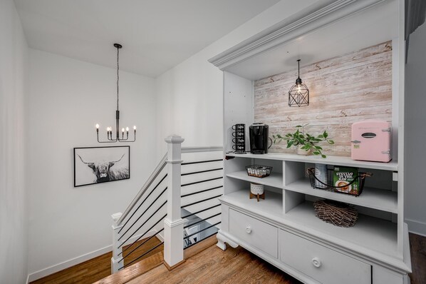 Upstairs coffee bar