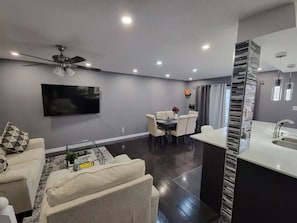 Spacious open concept living room.