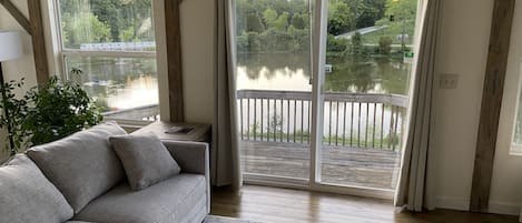 Relaxing view of the lake from the living room