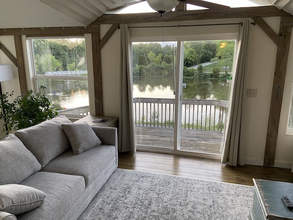 Relaxing view of the lake from the living room