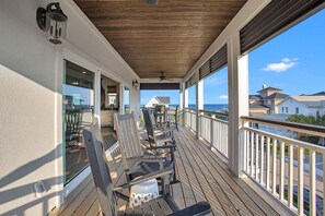 Deck with ocean views