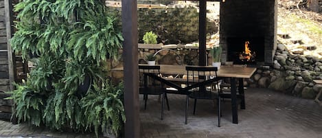 Nature is right outside our door. Enjoy our covered patio in all weather. 