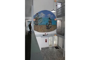 corridor mural