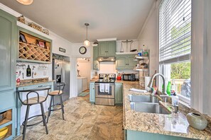 Well-Equipped Kitchen | Main Level | Complimentary Coffee