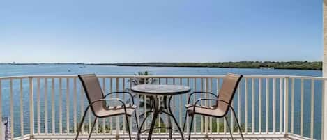 Stunning view of the Boca Ciega Bay from the balcony