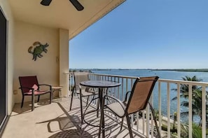 Stunning view of the Boca Ciega Bay from the balcony