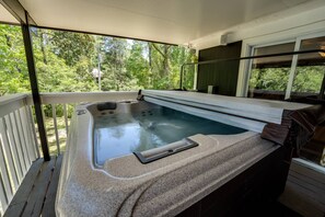 Relax in the Hot Tub after your long day on the Black Creek!