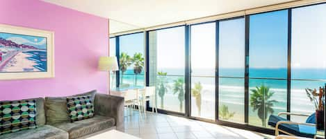 Living Room with Sleeper Sofa and Full Ocean Views