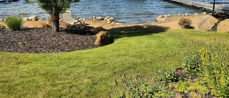 View of the lake from deck.