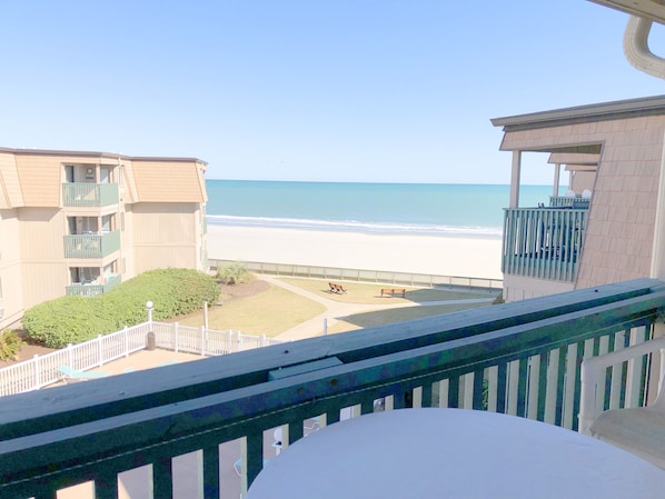 Beautiful ocean view from your private balcony.