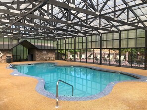 The indoor pool is open March - December of every year!