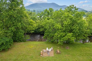 Beautiful land with creek - Creekfront picnic area with bonfire pit along the Cosby Creek