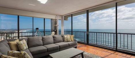 Living Room with Full Ocean Views