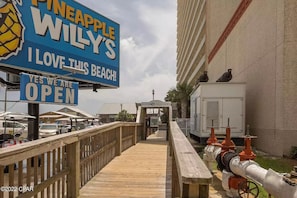 Private beach access for Laketown Wharf across the street