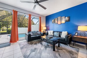 Large open living space on the main floor with plenty of seating options