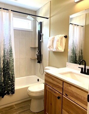 Hallway bathroom.