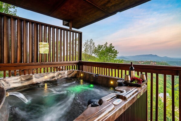 hot tub and views
