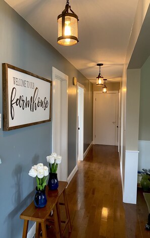 Hallway to downstairs bedrooms