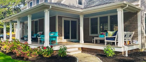 Beautiful Front Porch at 129 Hardings Beach Rd Chatham-Cape Cod-New England Vacation Rentals