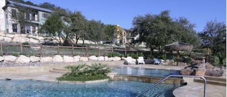 Building and pool view 